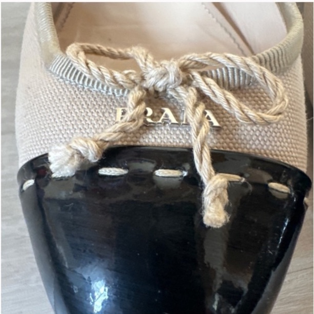 Prada Canvas Colorblock Pattern Flats - image 5